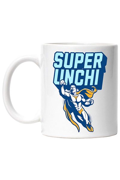 INOVATIX Personalized white mug, Animation Super hero Man Super-uncle Kids Family, INOVATIX®. 330ml