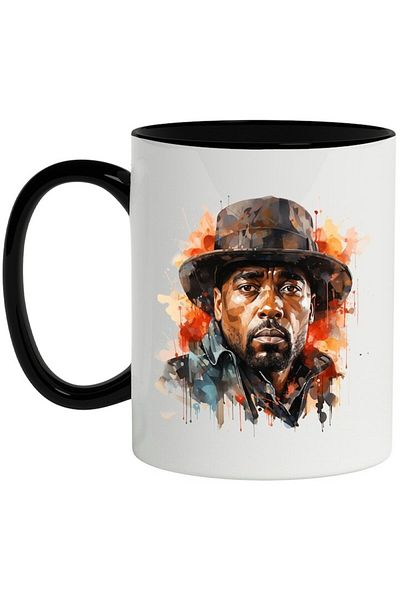 INOVATIX Personalized white mug, Diddy, Rapper, Artist, Musician, Celebrity, with Black Handle, INOVATIX®. 330ml