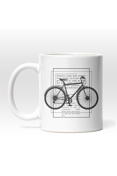 INOVATIX Cana alba personalizata, Personalizata Pentru Pasionatii De Biciclet...