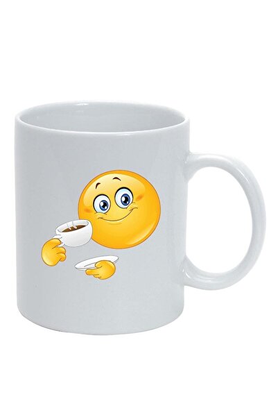 INOVATIX Cana alba personalizata, Emoticon, alb, D529, INOVATIX®. 330ml