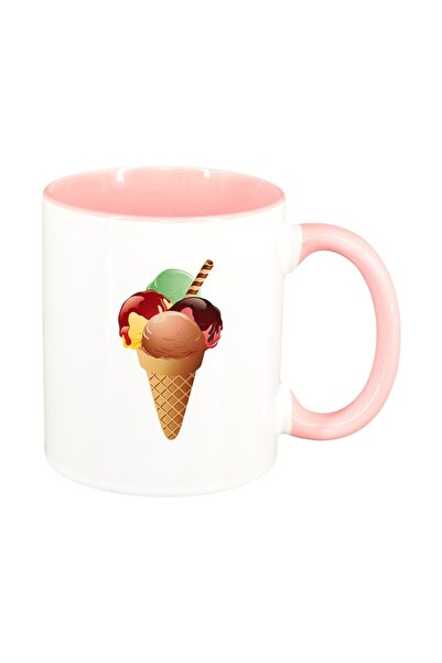 INOVATIX Εξατομικευμένη λευκή κούπα, Lollypop, ροζ εσωτερικό, D408, INOVATIX®...