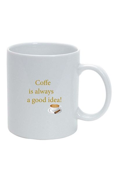 INOVATIX Personalized white mug, Coffee love, white, D1031, INOVATIX®. 330ml