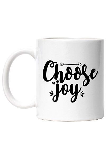 INOVATIX Cana alba personalizata, o sageata si mesajul Choose joy - alege buc...