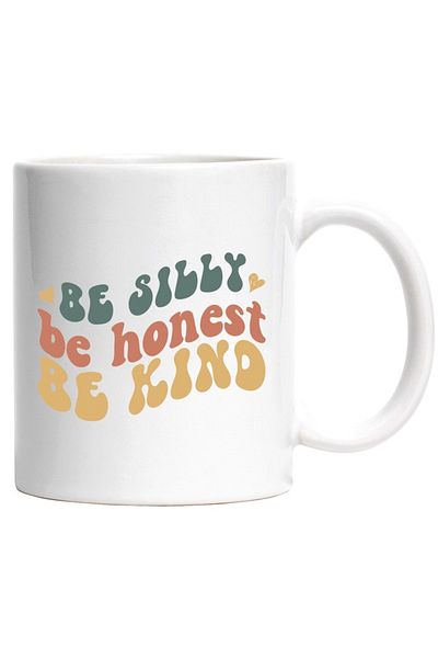 INOVATIX Personalized white mug, message that urges you to be sincere and kind, INOVATIX®. 330ml