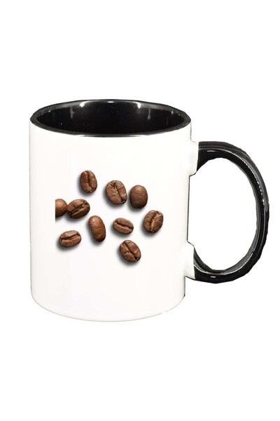 INOVATIX Cana alba personalizata, Caffee Beans, εσωτερικό negru, D270, INOVAT...