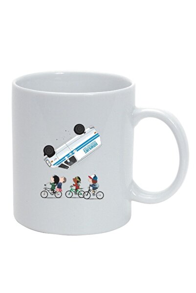 INOVATIX Cană albă personalizată, Stranger Things, alb, D1300, INOVATIX®. 330ml