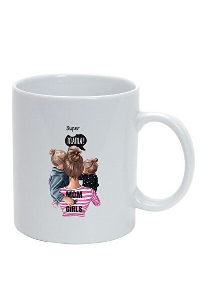 INOVATIX Cana alba personalizata, Princess, Mama Copil, Super Mama, alb, D1362, INOVATIX®. 330ml