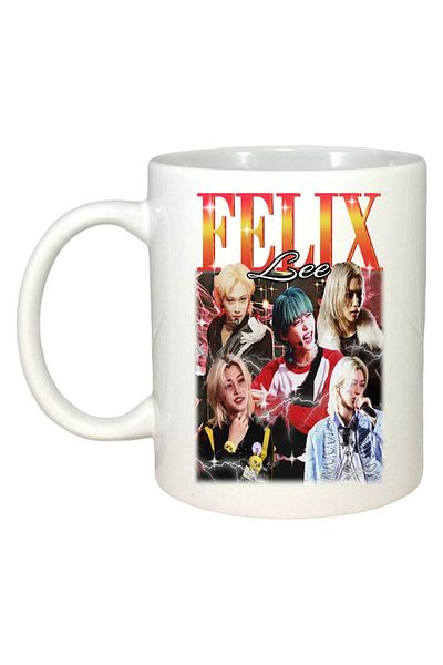 INOVATIX Personalized White Mug, Felix Lee Band, White Handle and Interior, ®. 330ml