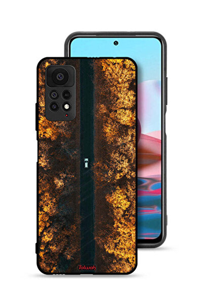 Tolwak غطاء حماية لهاتف شاومي ريدمي نوت 11 برو 5G، طريق في أشجار الخريف