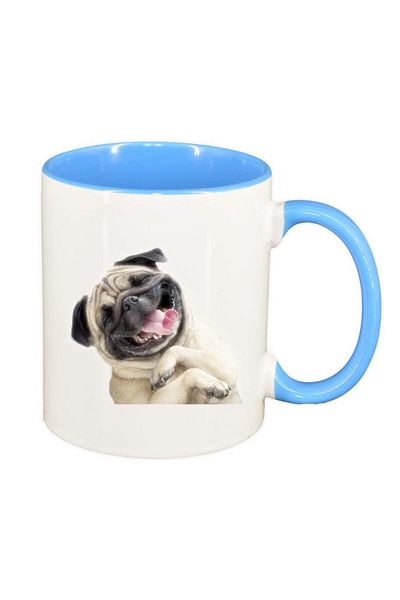 INOVATIX Personalized white mug, Dog, blue interior, D94, INOVATIX®. 330ml