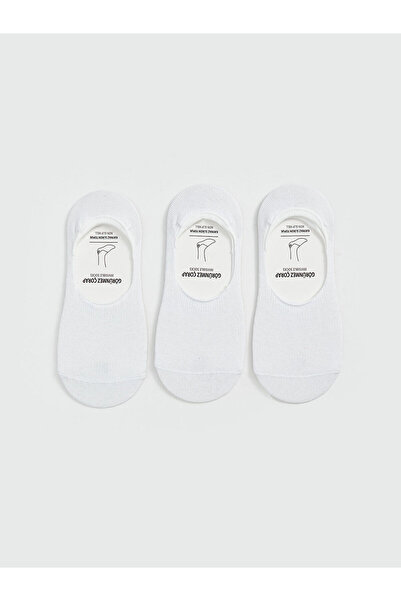 LC Waikiki Nevavm Farkıyla Lcw Accessories White Plain 3-Pack Men's Ballerina...