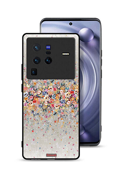 Tolwak غطاء حماية Vivo X80 Pro بتصميم زهور صغيرة وفن تجريدي