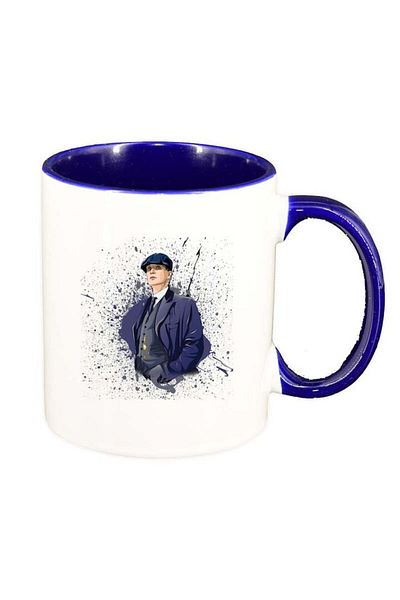 INOVATIX Cana alba personalizata, Peaky Blinders, interior albastru inchis, D1308, INOVATIX®. 330ml