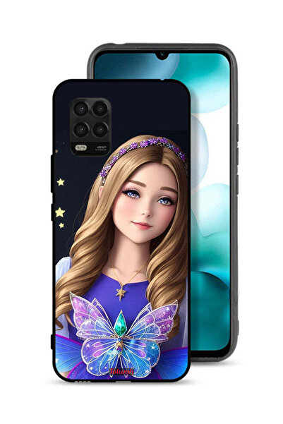 Tolwak غطاء حماية لهاتف شاومي مي 10 لايت 5G، فتاة فراشة لطيفة