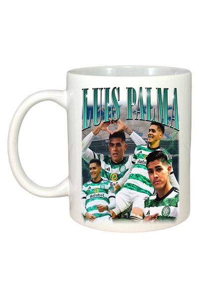INOVATIX Personalized White Mug, Luis Palma Football, White Handle and Interior, ®. 330ml