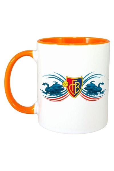 INOVATIX Cana Alba Personalizata, Fc Basel Elvetia, Maner Si Interior Portoca...