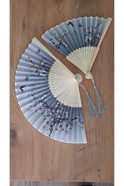 aysa stil Ahşap desenli yüksek kaliteli Japon bambu yelpazesi