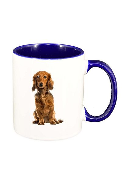 INOVATIX Personalized white mug, Dog, dark blue interior, D200, INOVATIX®. 330ml