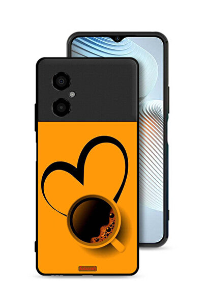 Tolwak Xiaomi Poco M4 5G Protective Case Cover Coffee Cup Art