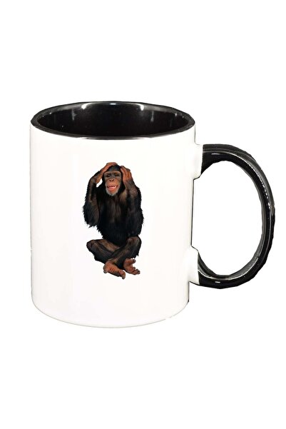 INOVATIX Cana alba personalizata, Maimuta, interior negru, D203, INOVATIX®. 3...