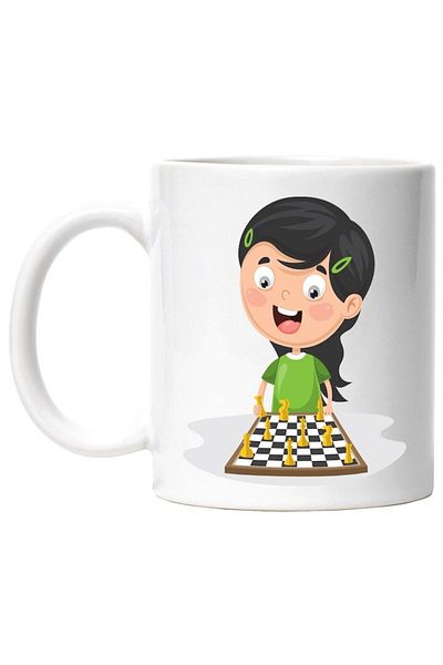 INOVATIX Personalized white mug, Chess Player, Hobby, Child, Chess Board, Pieces, Game, INOVATIX®. 330ml