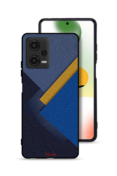 Tolwak غطاء حماية لهاتف Xiaomi Poco X5 بنقشة مثلثات جلدية