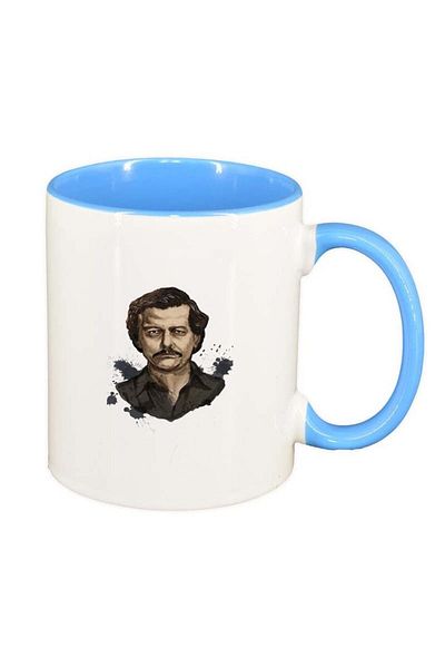 INOVATIX Cana alba personalizata, Narcos - Pablo Escobar, interior albastru, D1343, INOVATIX®. 330ml