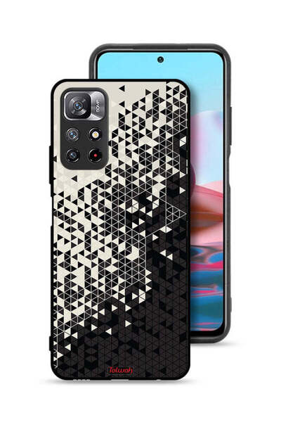 Tolwak غطاء حماية لهاتف شاومي ريدمي نوت 11 4G بنمط مثلث فني رقمي