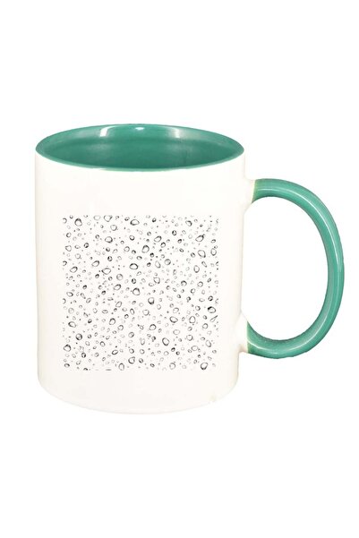 INOVATIX Cana alba personalizata, Drops, interior verde, D237, INOVATIX®. 330ml