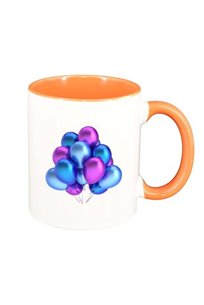 INOVATIX Cana alba personalizata, Balloon, interior portocaliu, D310, INOVATI...