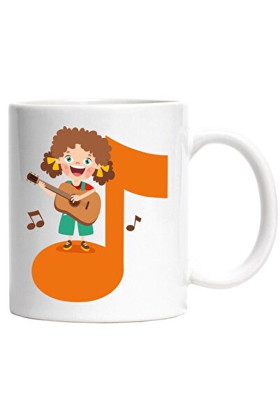 INOVATIX Cana alba personalizata, Muzician, Copil, Chitara, Intrusment Muzica...