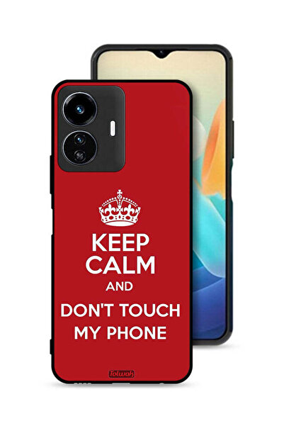 Tolwak Vivo Y77e 5G Protective Case Cover Keep Calm And Dont Touch My Phone