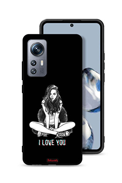 Tolwak غطاء حماية لهاتف شاومي 12S برسومات "أحبك"