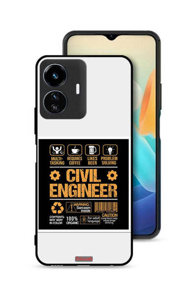 Tolwak غطاء حماية لهاتف Vivo Y77 5G، ملصق مهندس مدني