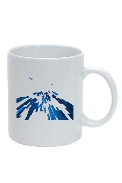 INOVATIX Cana alba personalizata, Forme, alb, D303, INOVATIX®. 330ml