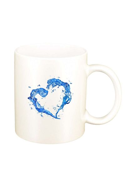 INOVATIX Personalized white mug, Heart, D235, INOVATIX®. 330ml
