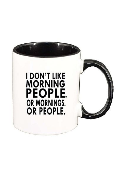 INOVATIX Personalized white mug, I Don`t Like, black interior, D85, INOVATIX®. 330ml