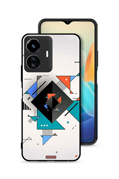 Tolwak غطاء حماية لهاتف Vivo Y77e 5G بأشكال مربعة ومثلثة ونمط تجريدي