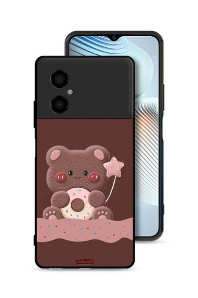 Tolwak غطاء حماية لهاتف شاومي بوكو M4 5G بطبعة دب دونات