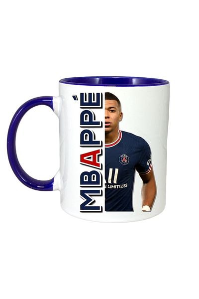 INOVATIX Cana Alba Personalizata, Mbappe Psg Best Town, Maner Si Interior Albastru, ®. 330ml