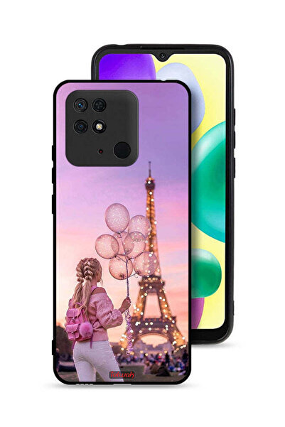 Tolwak غطاء حماية لهاتف شاومي ريدمي 10 سي - فتاة تحمل بالونات