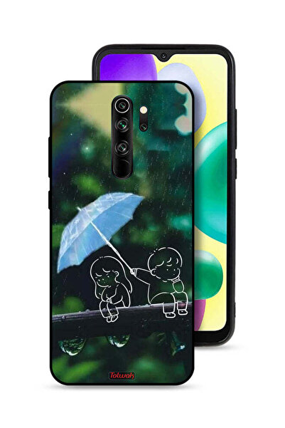 Tolwak Xiaomi Redmi Note 8 Pro Protective Case Cover Couple Abstract Art