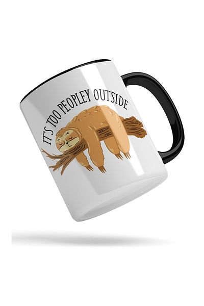 INOVATIX Personalized white mug, Anti-Social,, Black, Brown, White, INOVATIX®. 330ml