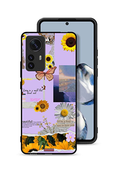 Tolwak غطاء حماية لهاتف Xiaomi 12X بملصقات عباد الشمس الجميلة