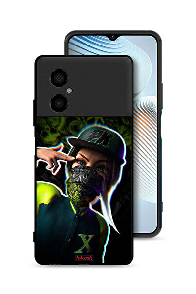 Tolwak Xiaomi Poco M4 5G Protective Case Cover Girls Aesthetic Art