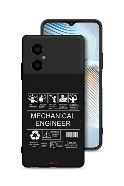 Tolwak غطاء حماية لهاتف Xiaomi Poco M4 5G، ملصق مهندس ميكانيكي
