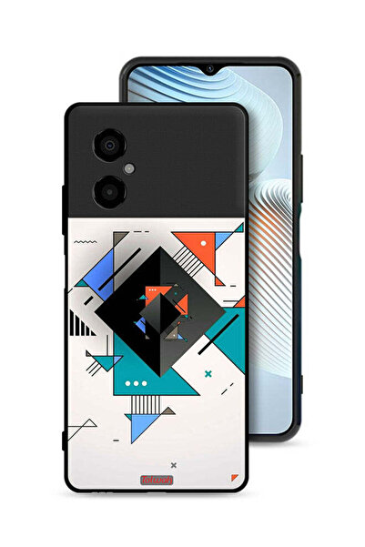 Tolwak غطاء حماية لهاتف Xiaomi Poco M4 5G بأشكال مربعة ومثلثة ونمط تجريدي