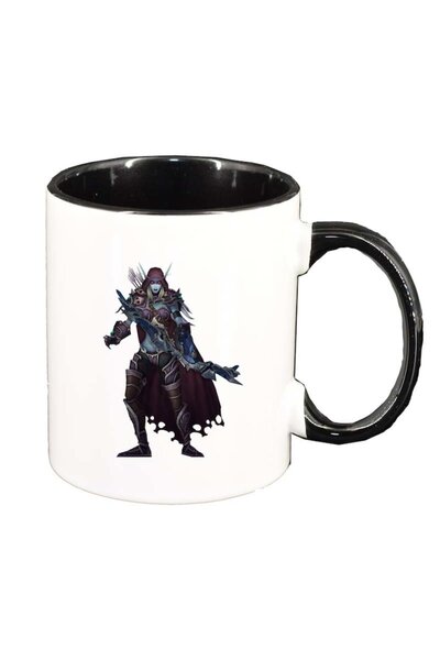 INOVATIX Cana alba personalizata, WoW, interior negru, D139, INOVATIX®. 330ml