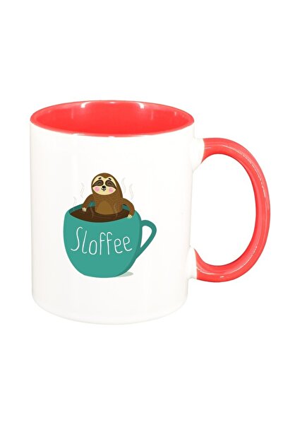 INOVATIX Персонализирана бяла чаша, Sloffe, червена вътрешност, D1477, INOVAT...