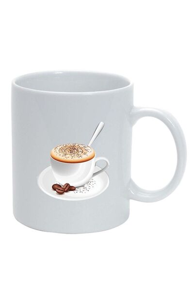 INOVATIX Εξατομικευμένη λευκή κούπα, καφές, λευκό, D411, INOVATIX®. 330ml